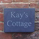 Welsh slate house sign engraved by hand
