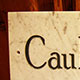 Nameplate with sandblast lettering