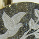 Dove design, hand carved-in blue pearl granite