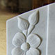 Floral carving in White marble