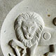 Lion carved on reclaimed Purbeck stone