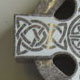 Wheel cross with tracery design in Paradiso granite